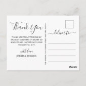 FOTO Moderner Eleganter Abschluss Danke Postcar Postkarte (Rückseite)