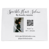 Foto Moderner Friseursalon Kleinunternehmen QR-Cod Große Geschenktüte (Vorderseite)