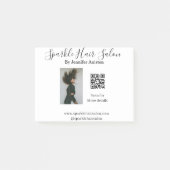 Foto Moderner Friseursalon Kleinunternehmen QR-Cod Post-it Klebezettel (Vorderseite)