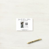 Foto Moderner Friseursalon Kleinunternehmen QR-Cod Post-it Klebezettel (Auf Schreibtisch)