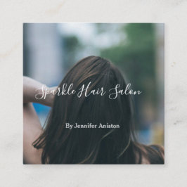 Foto Moderner Friseursalon Kleinunternehmen QR-Cod Quadratische Visitenkarte