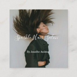 Foto Moderner Friseursalon Kleinunternehmen QR-Cod Quadratische Visitenkarte