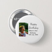 Foto Moderner Klassiker hinzufügen Name Datum Gebu Button (Vorne & Hinten)