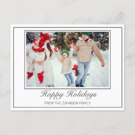 Foto Moderner Minimalistischer Urlaub Gruß Ankündigungspostkarte