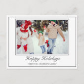 Foto Moderner Minimalistischer Urlaub Gruß Ankündigungspostkarte (Vorderseite)