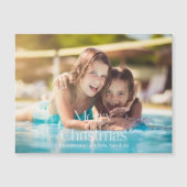 Foto Moderner Schriftart Weihnachten Magnetkarte (Vorderseite)