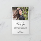 FOTO Modernes, einfaches Minimalistisches Goldenes Dankeskarte (Innenseite)