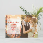 Foto Modernes Elegantes Italien Hochzeit in Urlaub Save The Date (Stehend Vorderseite)