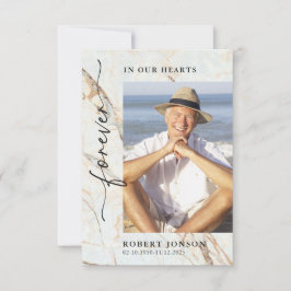 Foto Modernes für immer in unserer Herzbeerdigung Dankeskarte