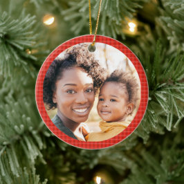 Foto Modernes Klassisches Rot Kariert hinzufügen Keramik Ornament