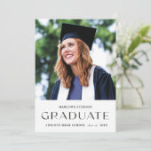 Foto Modernes Portrait Abschluss Ankündigung (Stehend Vorderseite)