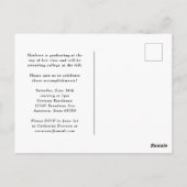Foto Modernes Portrait Abschluss Ankündigung Postkarte (Rückseite)