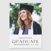 Foto Modernes Portrait Grad Ankündigung Magnet (Vorderseite)