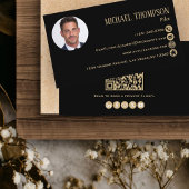 Foto Modernes Professionelles QR-Code Schwarz und  Visitenkarte