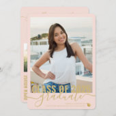 Foto Modernes Rosa Abschluss Open House Ankündigung (Vorne/Hinten)