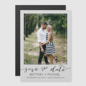 Foto Modernes Save the Date Magnetkarte (Vorne/Hinten)