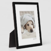 Foto | Modernes Schwarz-Weiß-Rahmen-Pet Fotoplatte (Seite)