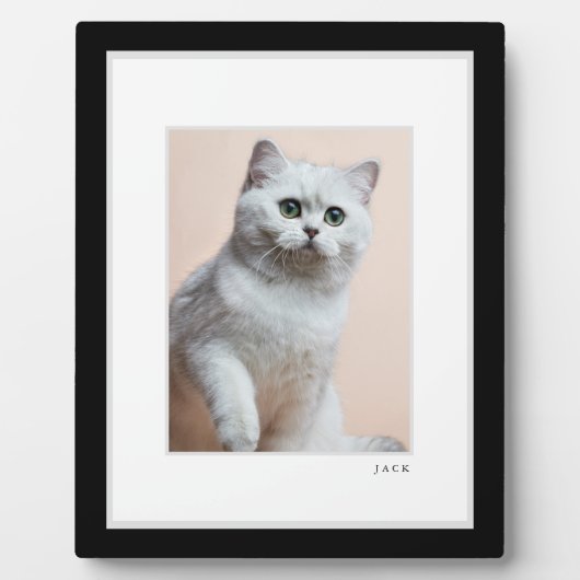 Foto | Modernes Schwarz-Weiß-Rahmen-Pet Fotoplatte (Vorderseite)