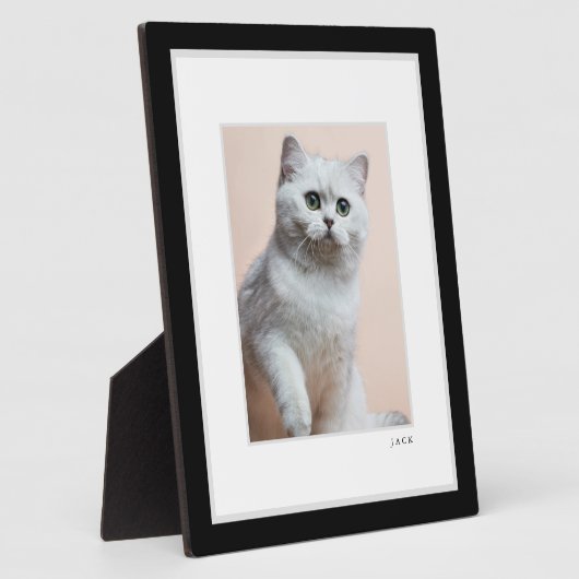 Foto | Modernes Schwarz-Weiß-Rahmen-Pet Fotoplatte (Seite)