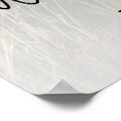 Foto Modernes Script Baby Dusche Begrüßungszeichen Poster (Ecke)