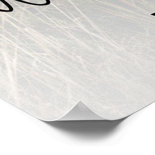 Foto Modernes Script Baby Dusche Begrüßungszeichen Poster (Ecke)