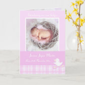 Foto momento card - lillac Karo Karte (Gelbe Blume)