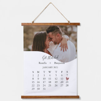 Foto Monatskalender Geburtstagsfeier Hochzeit Wandteppich Mit Holzrahmen