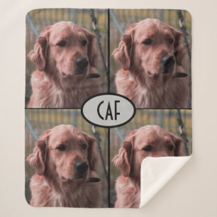 Foto Monogram Add your own Images Sherpa Blanket Sherpadecke