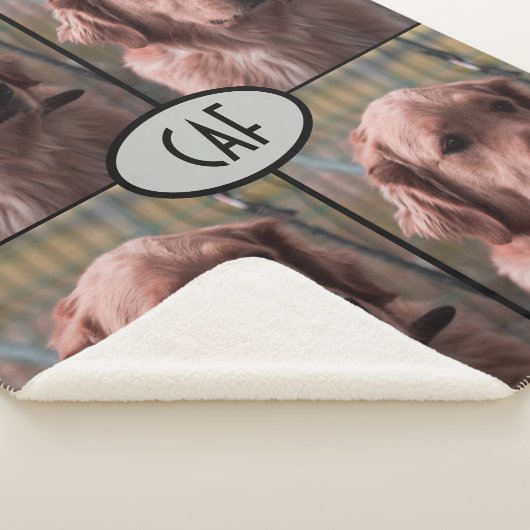 Foto Monogram Add your own Images Sherpa Blanket Sherpadecke (3/4)