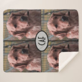 Foto Monogram Add your own Images Sherpa Blanket Sherpadecke (Vorderseite (Horizontal))