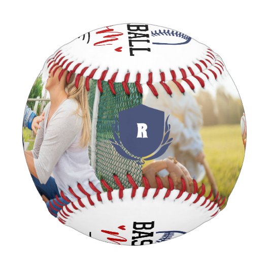 Foto Monogram Baseball Mother-Geschenk (Vorderseite)