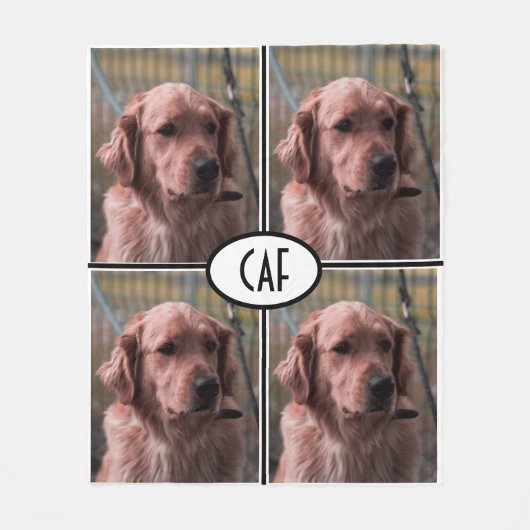 Foto Monogram Hinzufügen eigener Bilder Fleecedecke (Vorderseite)