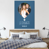 Foto Monogram Romantic Heart Coodinates Modern Leinwanddruck (Insitu (Schlafzimmer))