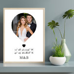 Foto Monogram Romantic Heart Coodinates Modern Poster<br><div class="desc">Foto Monogram Romantic Heart Coodinates Modern Poster Wall Art präsentiert Ihr Lieblings-Foto mit Ihren Monogrammen und benutzerdefinierten Koordinaten von Längen- und Breitengrad,  die für Sie in der modernen Schrift Typografie besonders sind. Perfektes Geschenk für Hochzeiten,  Geburtstag,  Weihnachten,  Valentinstag,  Jubiläum und vieles mehr. Entworfen von ©Evco Studio www.zazzle.com/store/evcostudio</div>