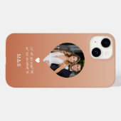 Foto Monogram Romantische Herzkoordinate Case-Mate iPhone Hülle (Rückseite (Horizontal))