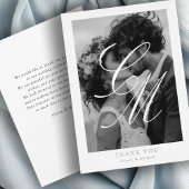 Foto-Monogram, Rose-Gold-Foil, vielen Dank! Folieneinladung