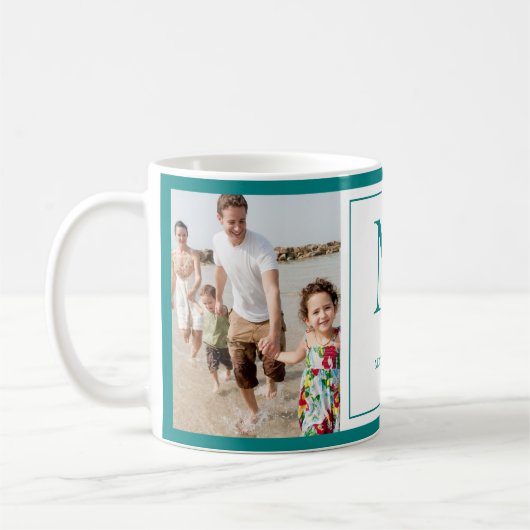 Foto Monogramm Anfangsname Coffee Tasse (Links)