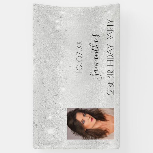 Foto-Monogramm des Glitzer Banner (Vertikal)