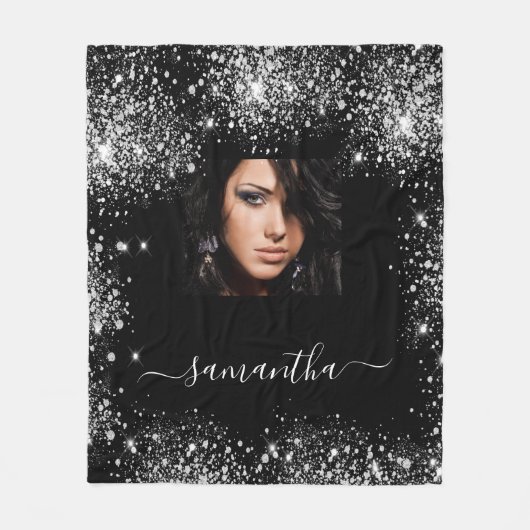 Foto-Monogramm für Glitzer Fleecedecke (Vorderseite)
