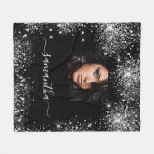 Foto-Monogramm für Glitzer Fleecedecke (Vorderseite (Horizontal))