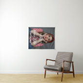Foto Monogramm glücklich 20. Geburtstag grau weiß Wandteppich (Beispiel (Horizontal))