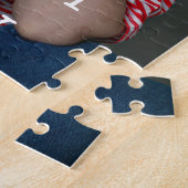 Foto Monogramm Happy 20. Geburtstag grau weiß Puzzle (Seite)