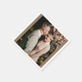 Foto Monogramm Hochzeit hinzufügen Serviette (Ecke)