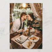 Foto-Monogramm-Hochzeit Menükarte (Rückseite)