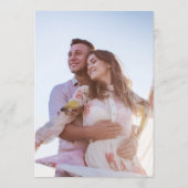 Foto-Monogramm Hochzeitsmenü Menükarte (Rückseite)