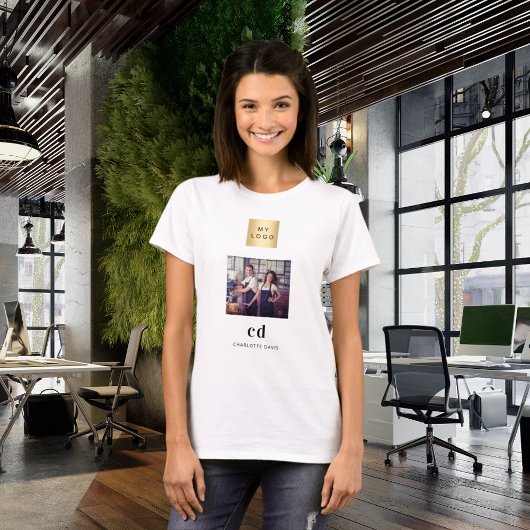 Foto-Monogramm-Logo T-Shirt