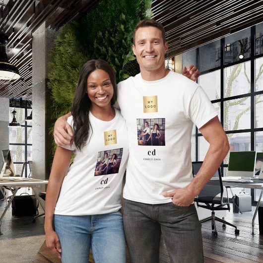 Foto-Monogramm-Logo T-Shirt