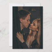 Foto-Monogramm minimalistischer QR-Code-Hochzeit Save The Date (Rückseite)