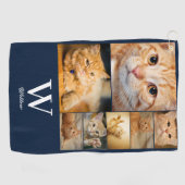 Foto Monogramm Name Golfhandtuch (Horizontal)