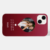 Foto-Monogramm Romantisches Herz Koordinaten Moder Case-Mate iPhone Hülle (Rückseite (Horizontal))